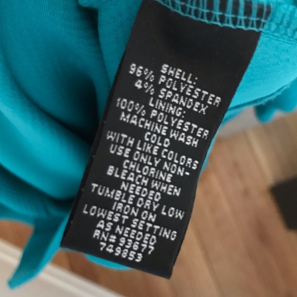 Nicole Miller Peplum/Open shoulder Teal Dress - Picture 5 of 5